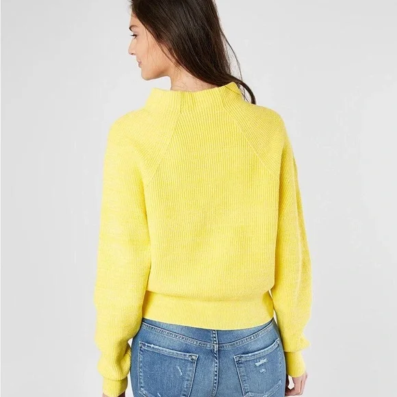 Free People Bright Yellow Turtleneck Sweater - Picture 2 of 11